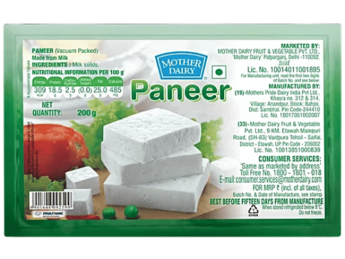 Mother Dairy Paneer 200g