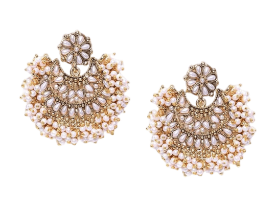 Zaveri Pearls Gold Plated Traditional Earrings