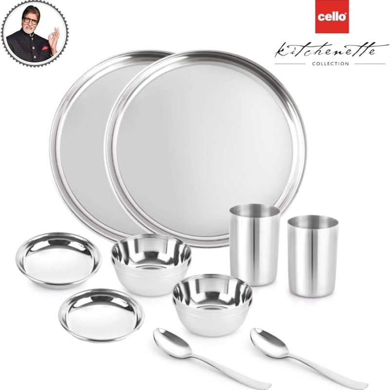 Cello Stainless Steel Dinner Plate